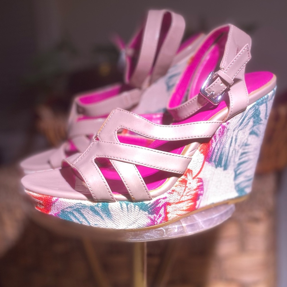 Calvin Klein Floral Wedge Sandal